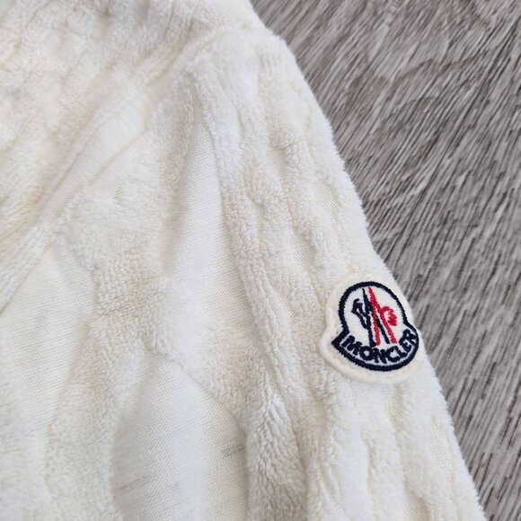 Moncler Kids Cable Knit Sweater Size 8 Anni 130cm White Cotton & Wool winter - Picture 4 of 14